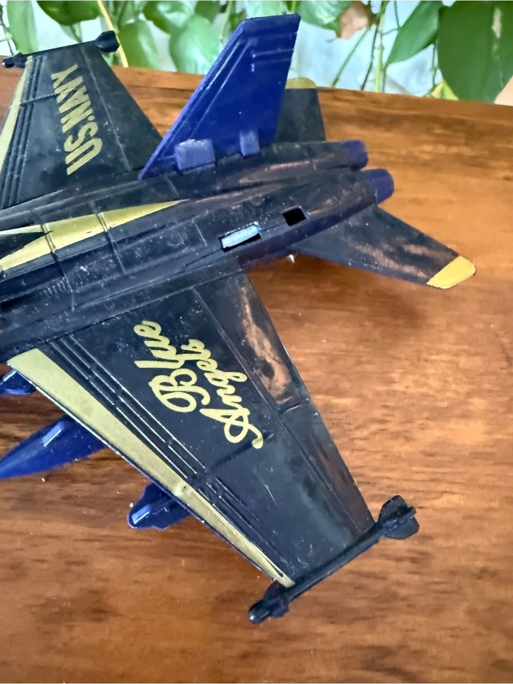 Blue Military Jet Toy Plane for Kids - USN Styled